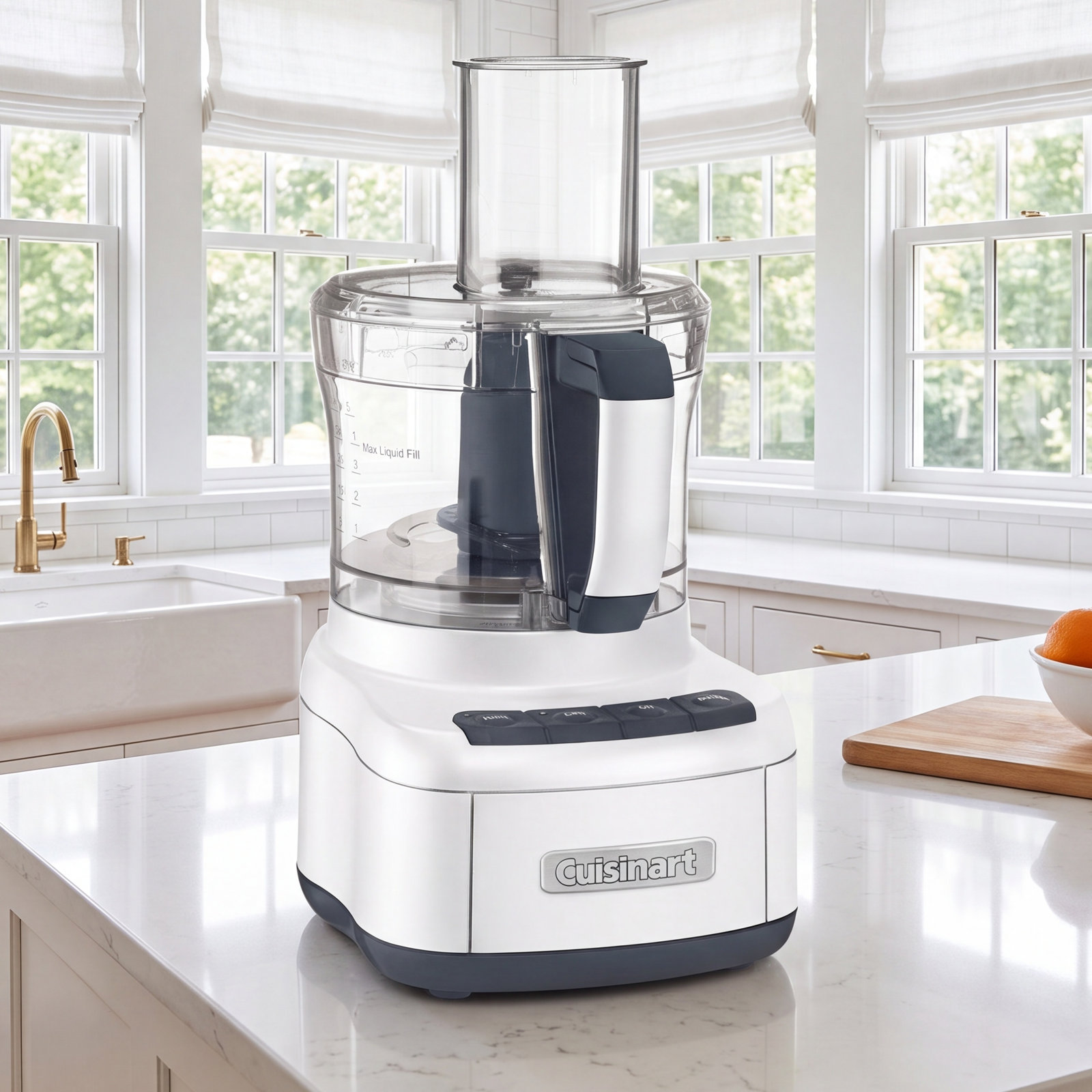 Elemental 8-Cup Food Processor, White