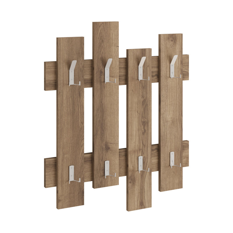Defeo 8 - Hook Coat Rack, Dark Oak Effect