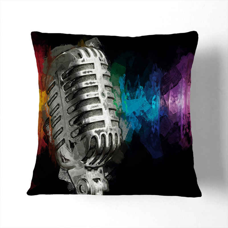 Square Cushion, Black, 40cm H x 40cm W x 15cm D