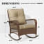 Chaise d'extérieur en rotin avec coussins Yentin-1706309109