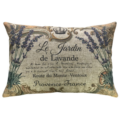 Krout Lavender Linen Throw Pillow