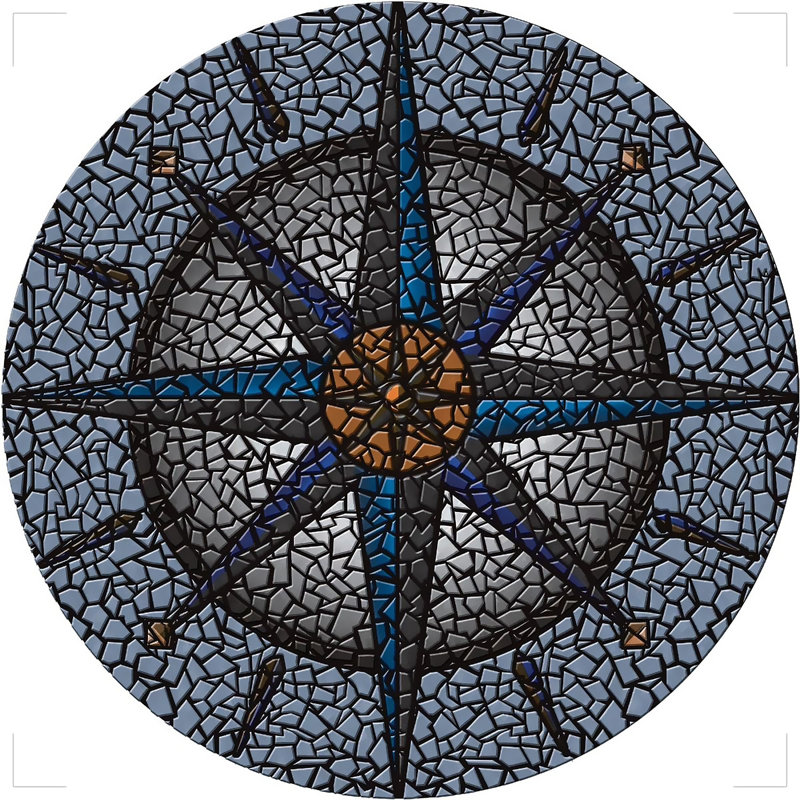 Tapis décoratif pour piscine 29 "Laakea Compass