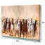 «Horses Herd in Sand Storm Landscape», reproduction de photo sur toile tendue-16484712