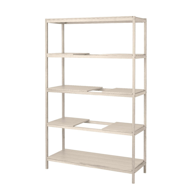 SUKOYA Bookcase, (5 Shelves) 67"H x 41.4"W x 15.8"D, White