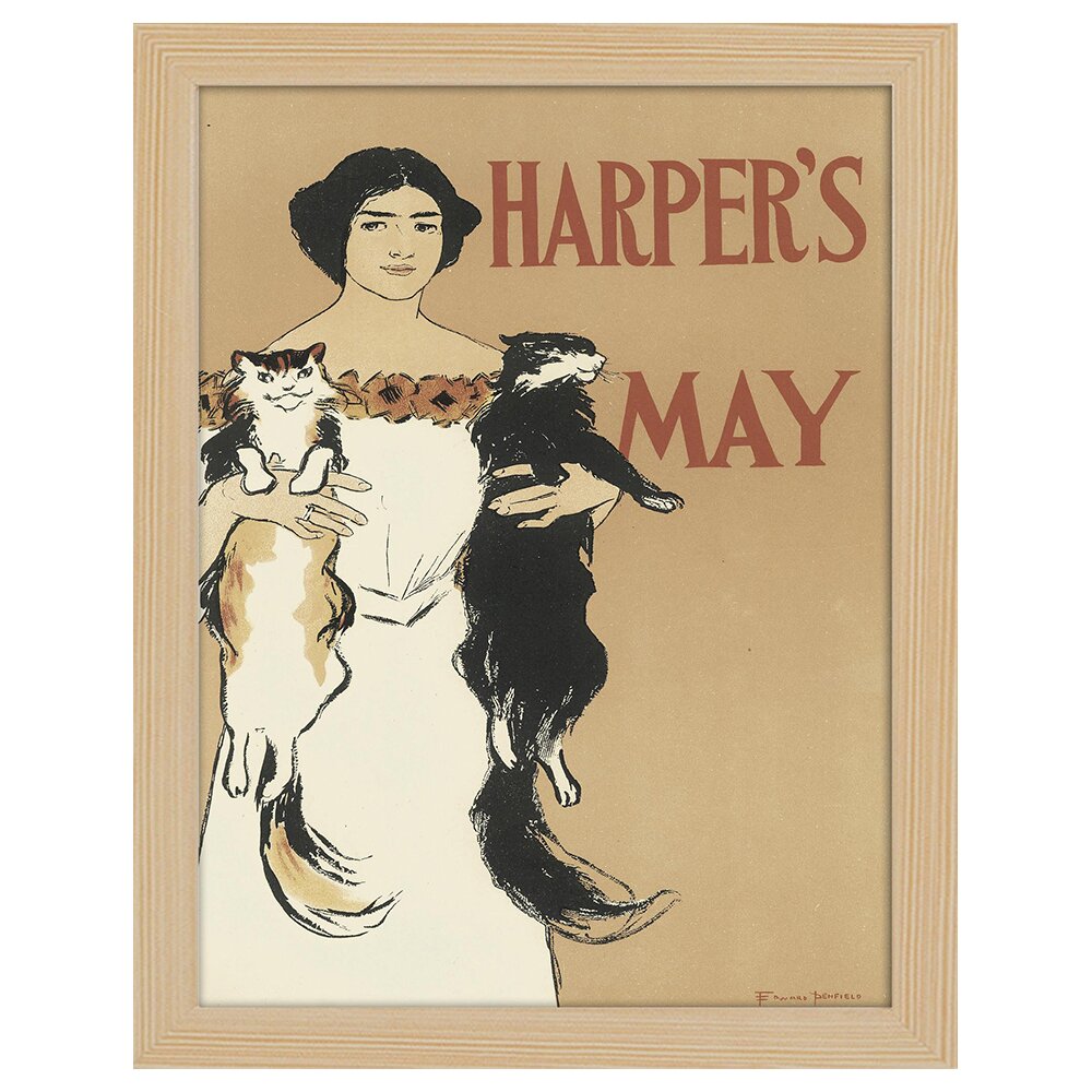 Leinwandbild Vintage Artistic Poster Harpers Mai 1897