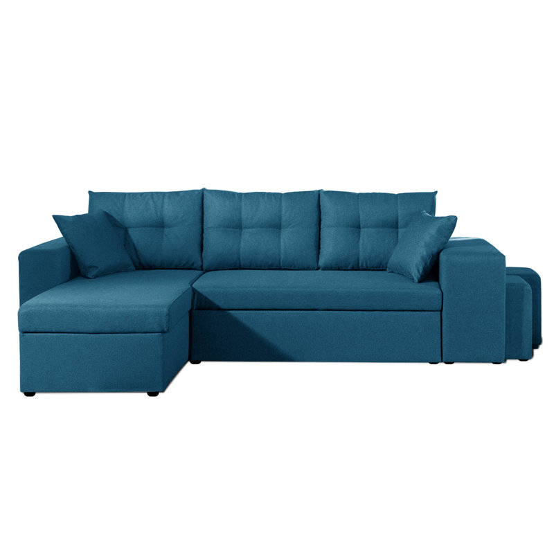 4 Seater Sofa Bed, Blue