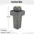 25.59"H Modern Concrete Column Fountain,LED Outdoor Oasis