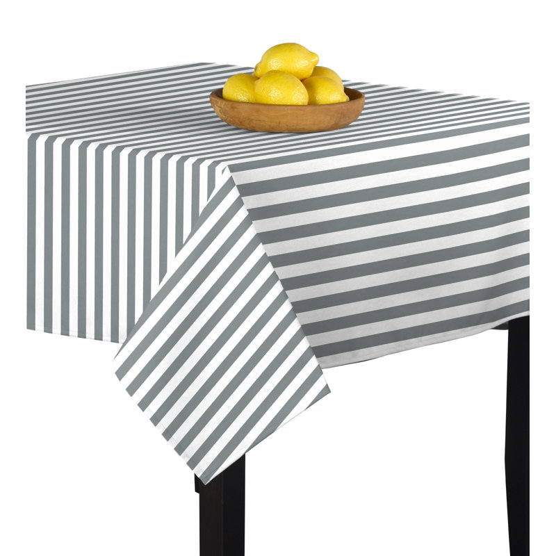 Caius Small Stripes Tablecloth, Gray