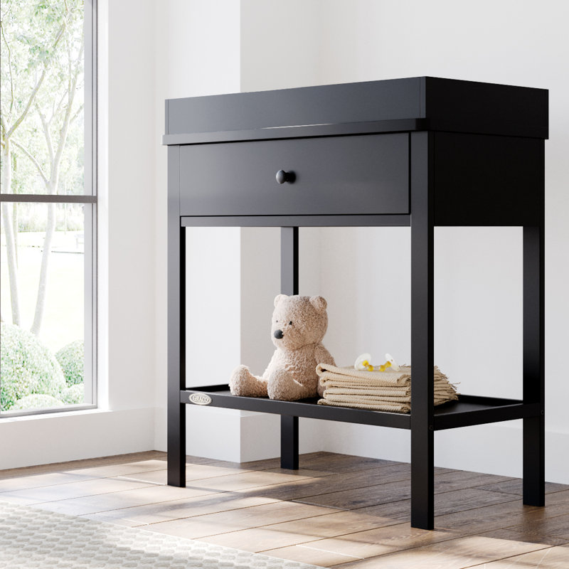 Table à langer avec rangement Graco, Noir