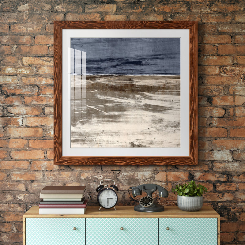 «Gray Horizon», reproduction encadrée de qualité supérieure - prête à être accrochée, H 17 po x l 17 po x P 1,5 po, Blanc