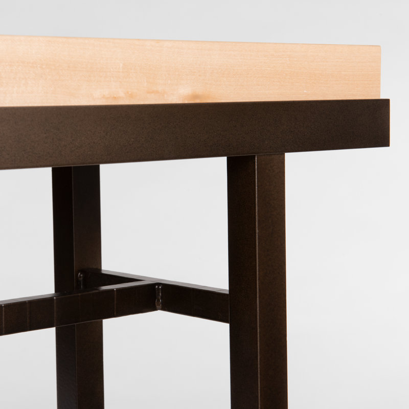 Wick Console Table, Bronze, 32" H x  30" W x 8.5" D, Natural