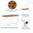 Modern 7-Piece Dining Table Set With Faux Marble Compact 55Inch Kitchen Table Set For 6, White+Cherry