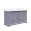 Double meuble-lavabo en céramique 60 po L x 22 po avec plaque de retenue d'eau-1931067956