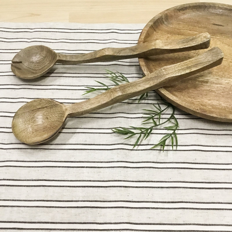 Ensemble de 2 assiettes à salade en bois de manguier Fimmie