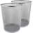 Berriman Silver Round Metal Mesh Open Waste Paper Bin 12L Lightweight Circular Mesh Trash Can( 2 )