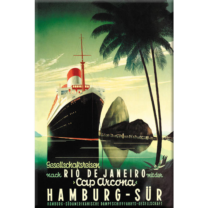 Impression sur toile de hambourg-rétro, H 66 po x l 44 po x P 1,5 po