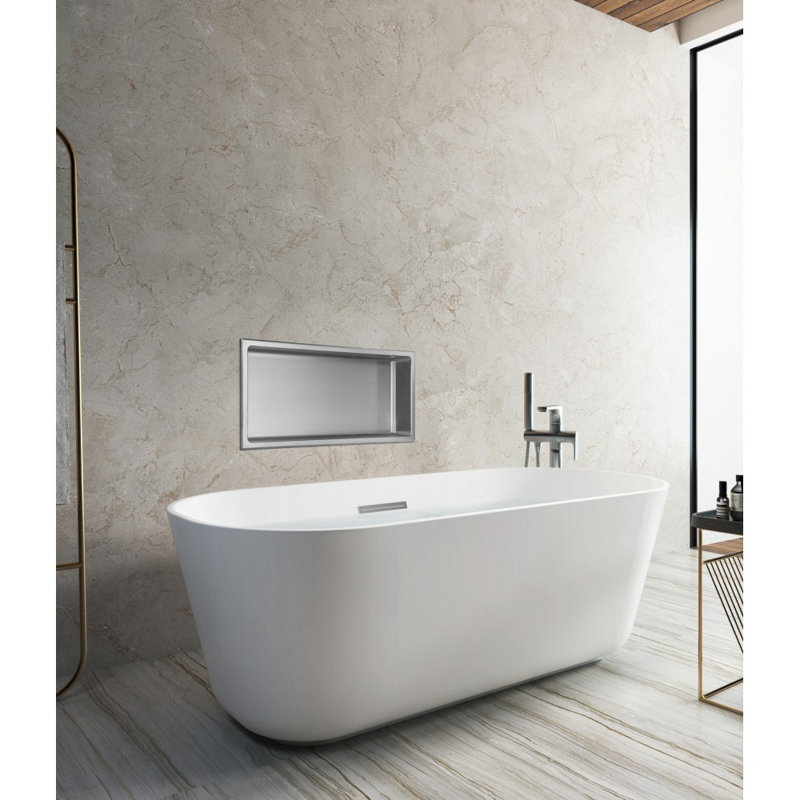 Niche pour la douche, Nickel brossé