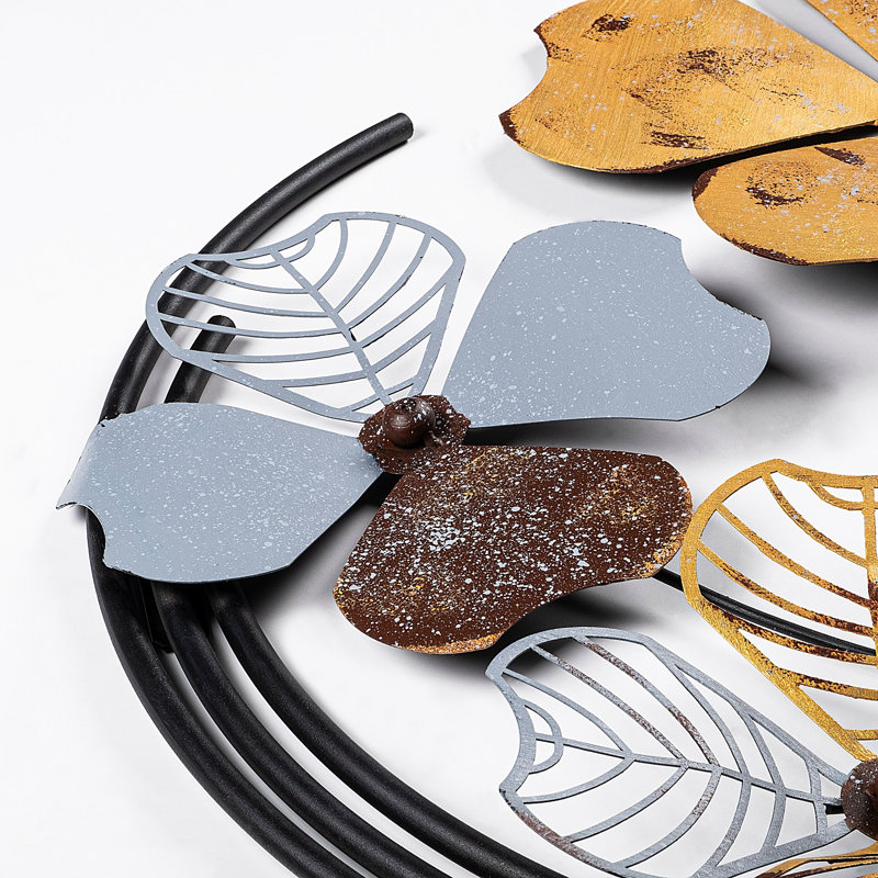 Handmade Decorative Metal Wall Accessory, 27.6 x 24.4 x 1.6 inches | 100% Metal Construction, Unique Hand-Painted Finish | Perfect for Home Decor, Adds Character and Style to Any Room