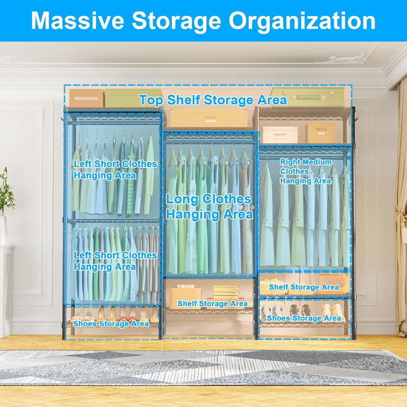 Portant à vêtements autoportant avec housse de protection, housse imperméable à fermeture à glissière, pour la lessive de chambre à coucher, couloir, appartement