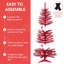 Arbre de Noël 4 pi avec 50 lumières UL et 122 pointes en PVC - Arbre de Noël artificiel pré-éclairé pour la décoration d'intérieur