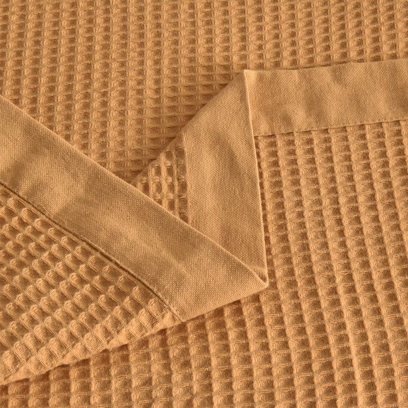 Marigold Twin Waffle Weave Cotton Knitted Blanket