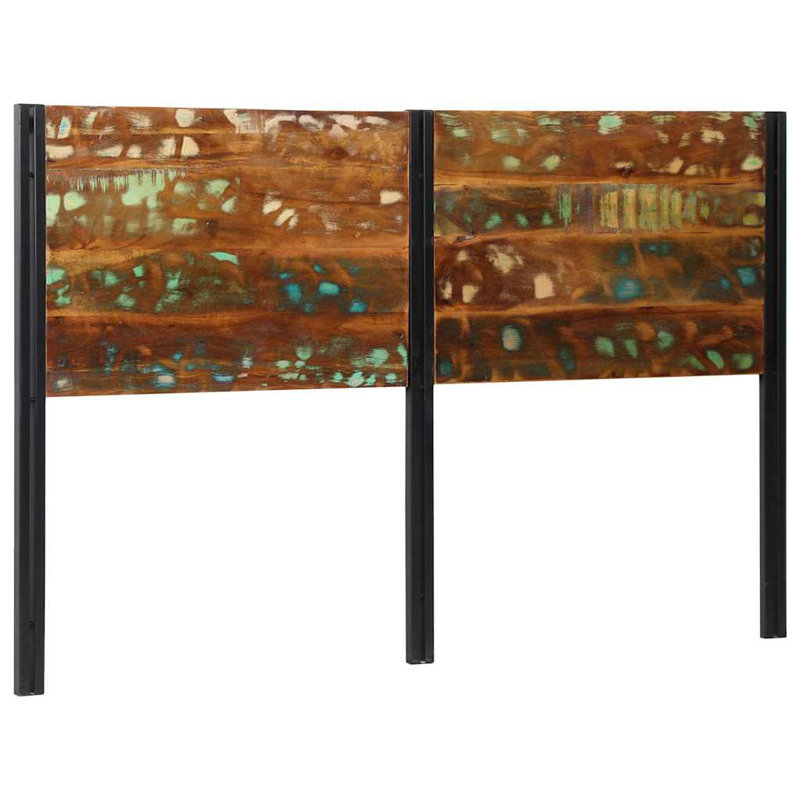 Headboard Solid Wood Reclaimed And Iron, 100cm H x 160cm W x 2cm D