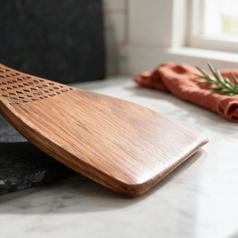 Handcrafted Acacia Wood Paddle Cutting Board Engraved Serving Board with Handle for Kitchen and Dining