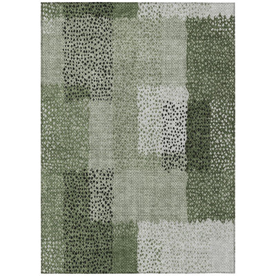 Machine Washable Indoor/Outdoor Chantille ACN2868 Blocks Rug