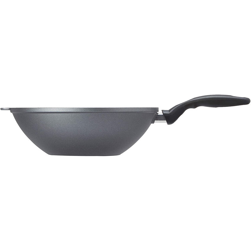 Wok with Round Bottom and Lid, 3.35" H x 11.8" W x 3.35" D