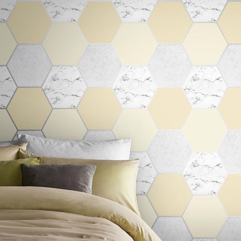 Geometric Metallic Wallpaper Double Roll