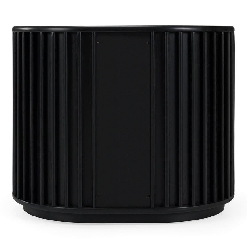 Haring - Table de chevet moderne en acacia, Noir