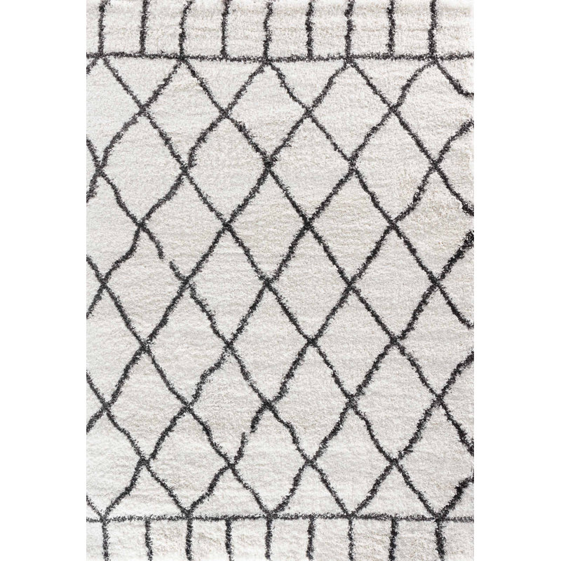 Toledo Geometric Shag Area Rug, Rectangle 80 x 150cm