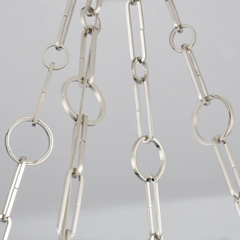 Lustre 1 lumière Kirby, H 3,5 po x l 30 po x P 30 po, Nickel poli