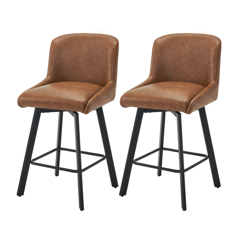 Tabouret de bar 26 po H, 2, Brun, Tabouret de bar = siège d'une hauteur de 26 po