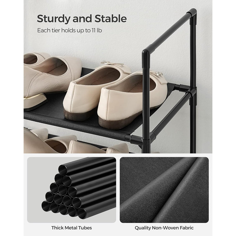 Range-chaussures, étagère à chaussures à 10 niveaux, range-chaussures