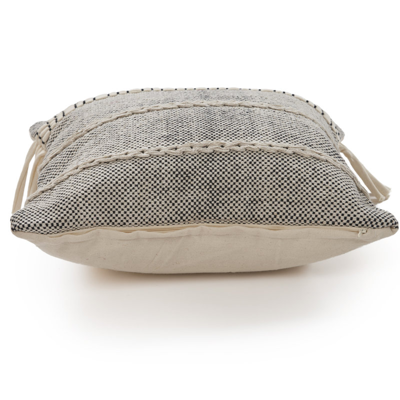 Embroidered Cotton Throw Pillow