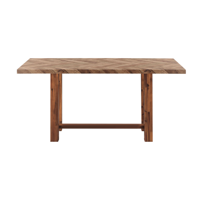 Table de salle à manger Gilsea, H 35 po x L 71 po x P 35 po, Bois brun