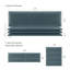 Panneau mural en velours bleu antique-90473209