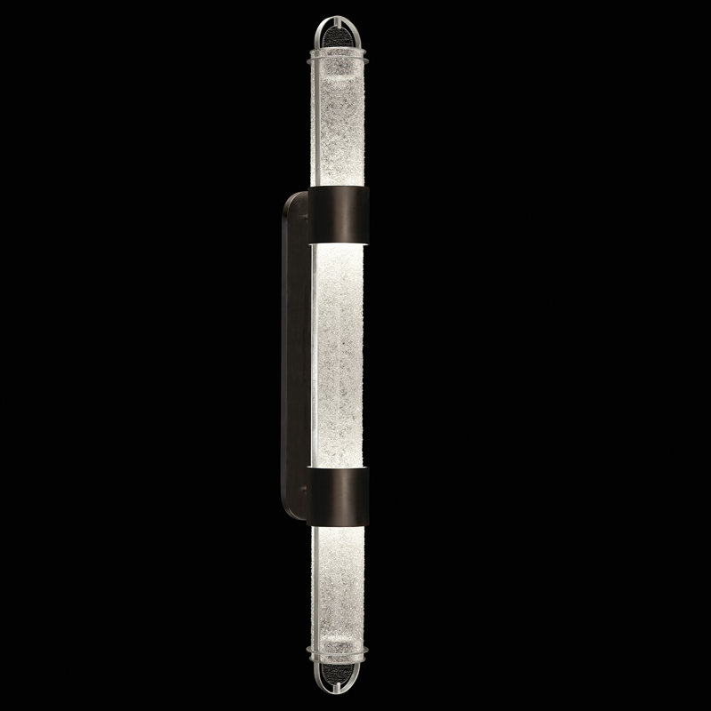 Bond LED Wallchiere, Clear, Black/Silver
