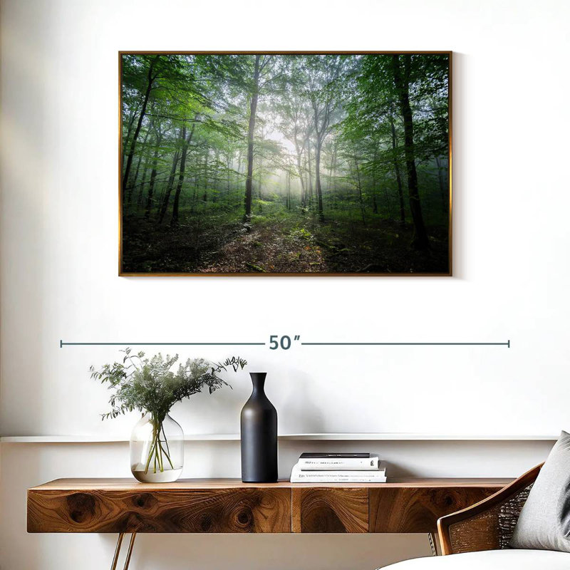 Lighting Forest II, Cadre flottant doré, 37 po x 25 po
