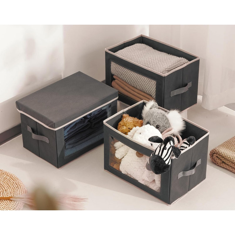 Bacs de rangement en tissu avec couvercles