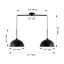 Luminaire suspendu de 41 po de style industriel noir avec double suspension réglable et finition mate pour la salle à manger, la cuisine et le salon