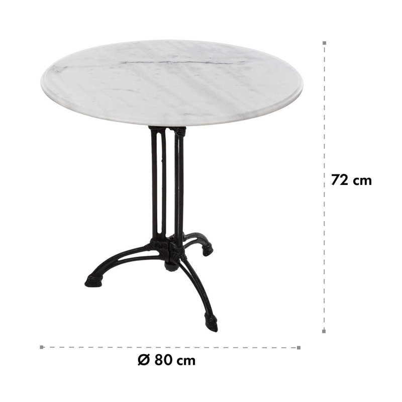 Round Metal Outdoor Bistro Table , 80cm cm W 80cm cm D