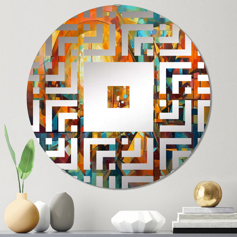 Mogote - Miroir mural carré, 31,4 po x 31,4 po
