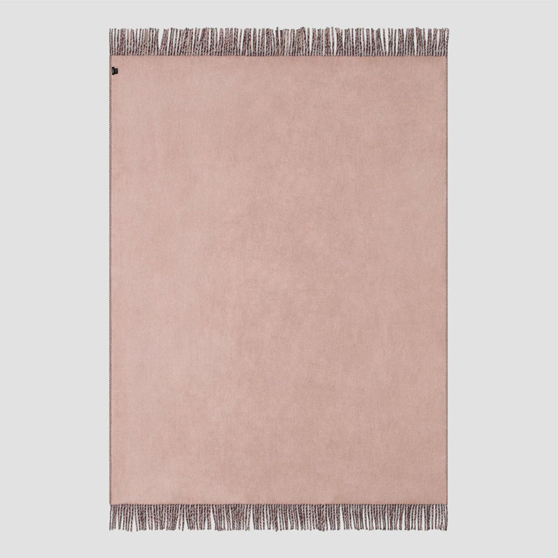 Marinetti Throw Blanket, 83" L x 79" W, Beaujolais/Golden Ecru