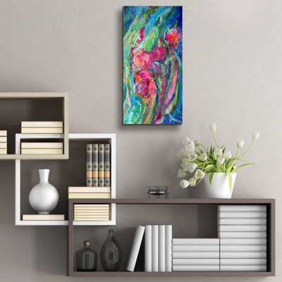  'My Heart Blooms For You 3' by Dorothy Fagan Acrylic Glass Wall Art, 12" x 24"