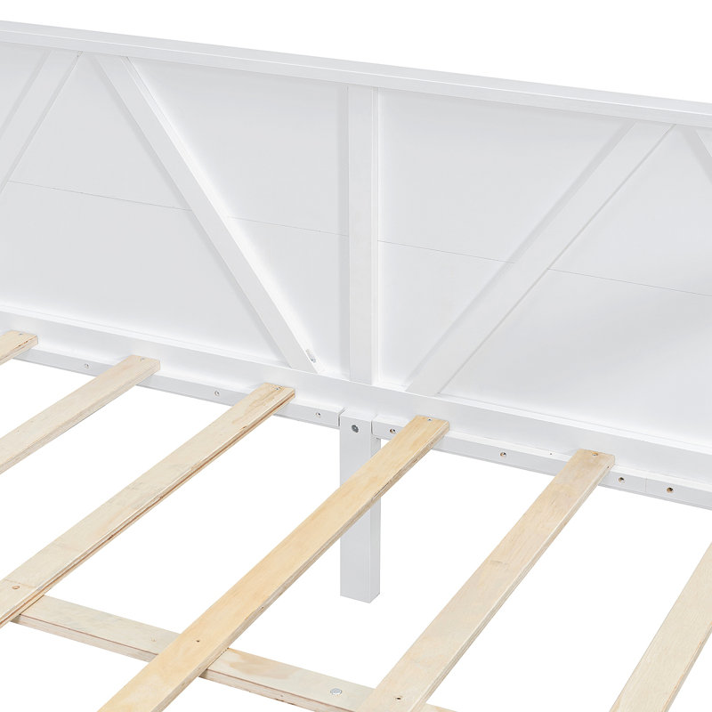 Full Size Daybed, Full Size Bed, Upholstered Bed, Wood Bed Frame, Modern Bed Frame, White