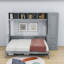 Lit escamotable en bois avec tablettes, placard et tiroirs Ladontay-1111444211-1111444214