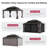 SUNJOY Kingston 16x12 Gazebo, Steel Hardtop Gazebo with Curtain and Netting -  Aluminum Posts-115709045