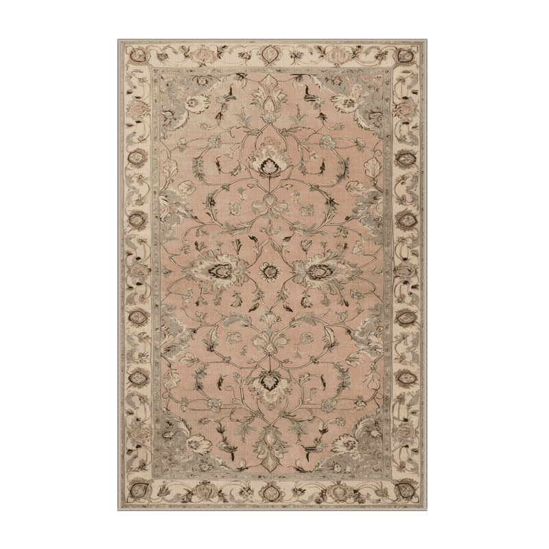 Tapis brun Tabriz lavable à la machine, Tapis de couloir 2 pi x 5 pi